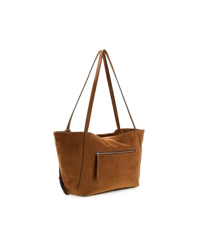 Guess Women's Tote Bag Cognac Polyester - Tote-Bags Brown