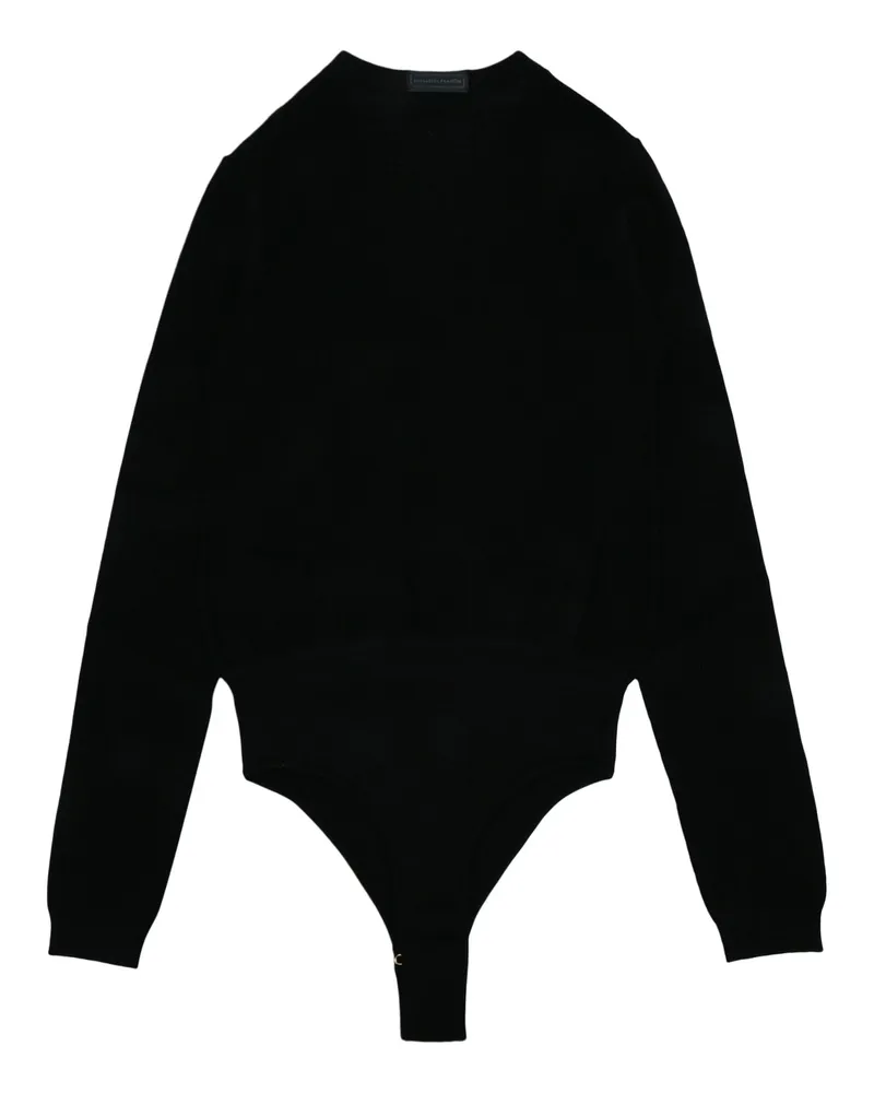 Elisabetta Franchi Body Tricot Bodysuit — Black Black