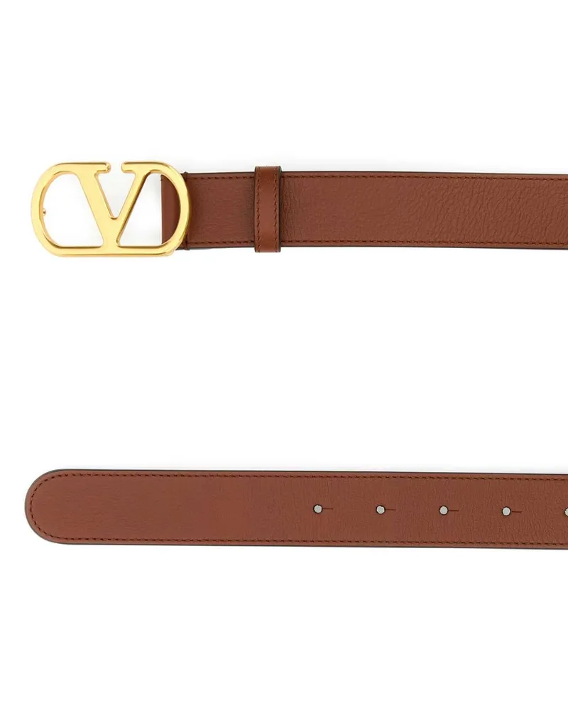Valentino Garavani Women's Caramel Leather Belt Deepcaramel Cinture Brown
