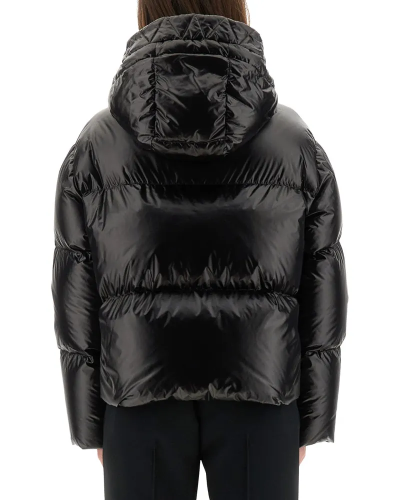 Fay Hooded Polyamide Down Jacket — Black Black