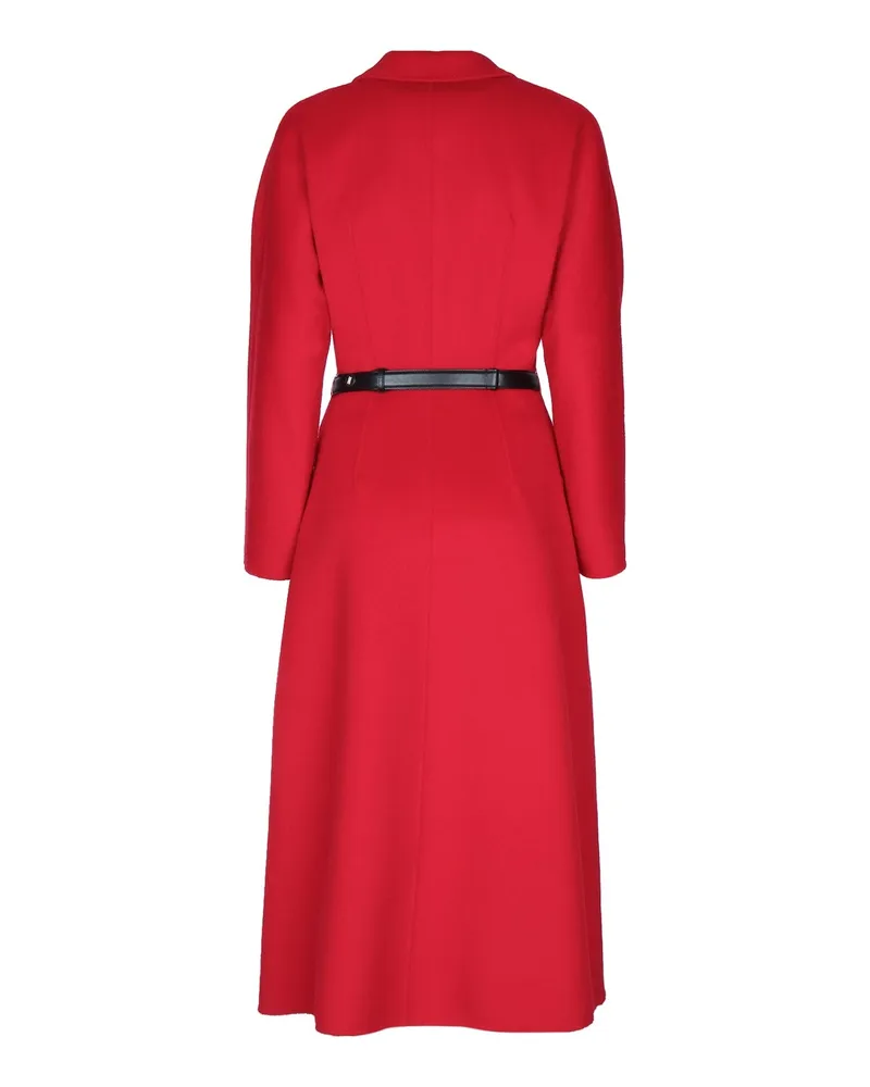 Elisabetta Franchi Belt Coat — Red Red