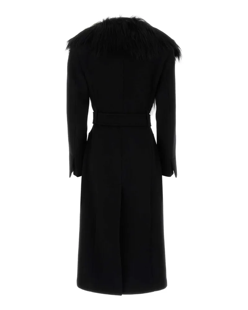 Blumarine Collo Coat — Black Black