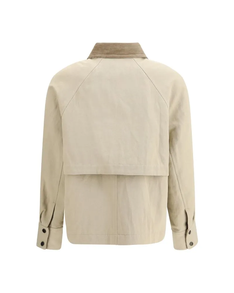 Brunello Cucinelli Women's Beige Cotton Coat Clothing Beige