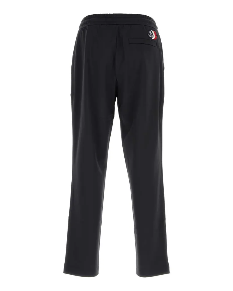 Moncler Men's Midnight Blue Tech Fabric Joggers 775 Pantaloni Trousers Navy