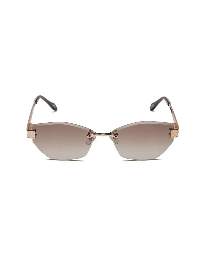 Just Cavalli Women's Sunglasses Shiny Copper Gold Metal Eyewear Gold