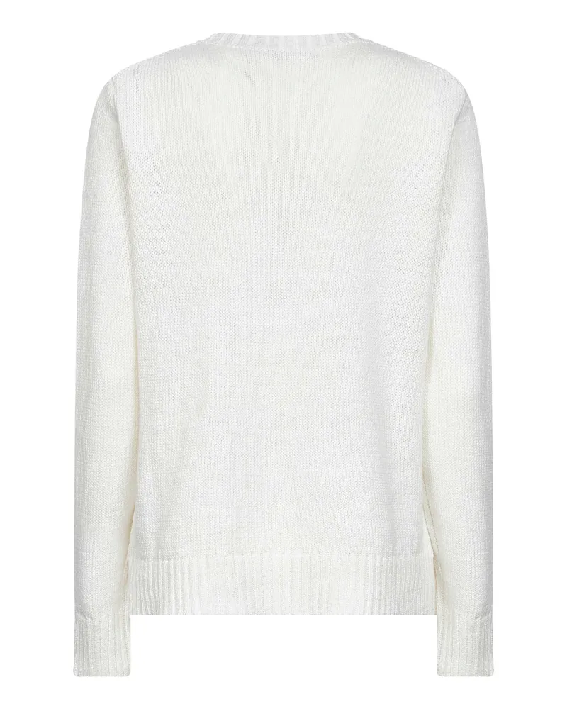Ralph Lauren Intarsia-Knit Polo Bear Sweater — White White