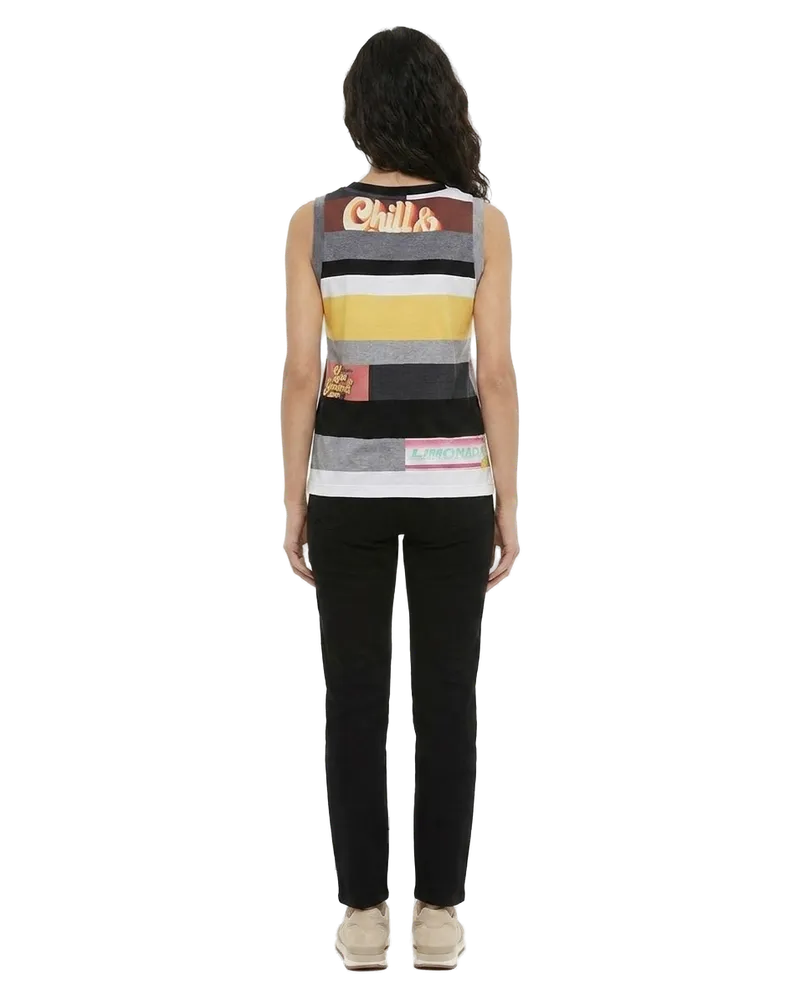 Dolce & Gabbana Women's Blue Cotton Tank Tops White
