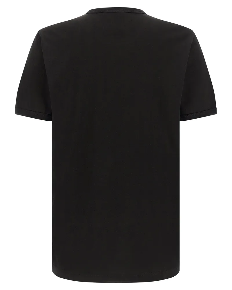 Dolce & Gabbana Metal Plate Logo T-Shirt — Black Black