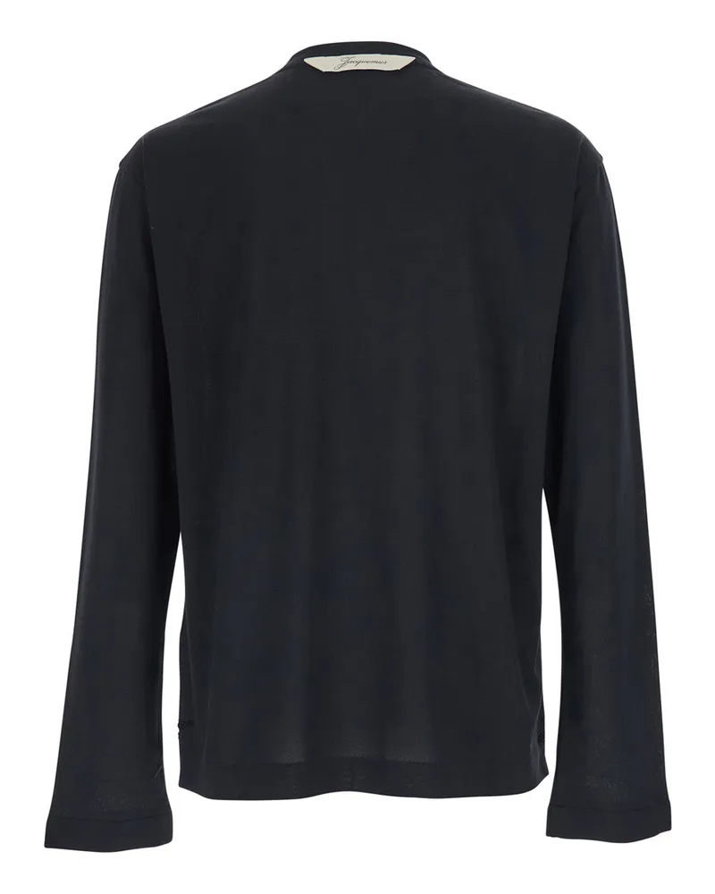 Jacquemus Men T-Shirt Le Rond Carre Black Paper T-Shirts And Polos Black