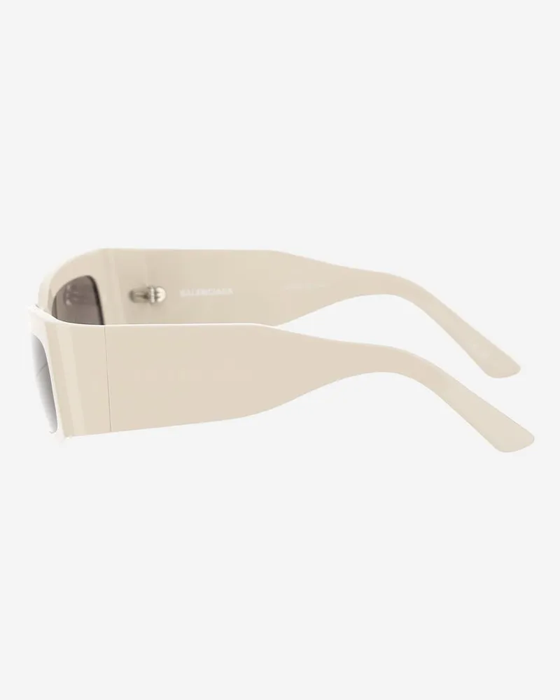 Balenciaga Men's Logo Sunglasses Ivory Acetate Ivory