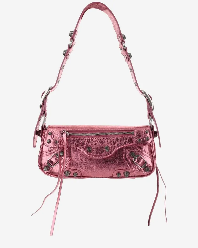 Balenciaga Women's Le Cagole Xs Leather Shoulder Bag Pink Lambskin Pink