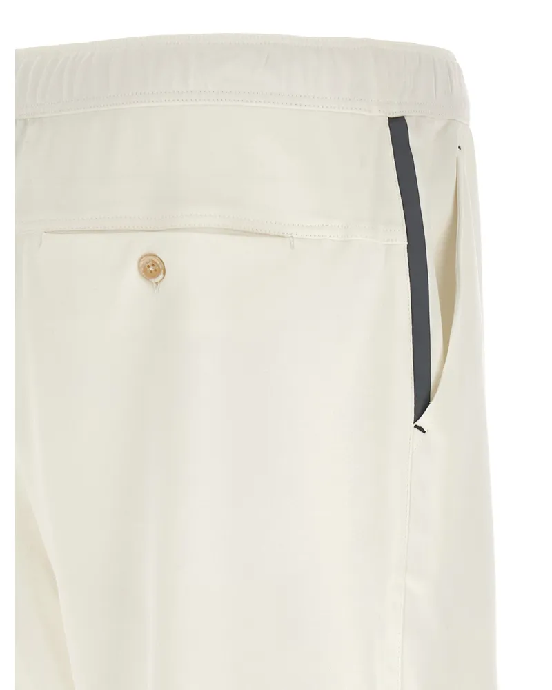 Brunello Cucinelli Men's White Cotton Bermuda Shorts White