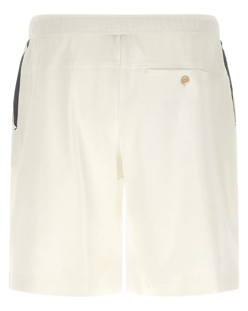 Brunello Cucinelli Men White Cotton Bermuda Shorts White