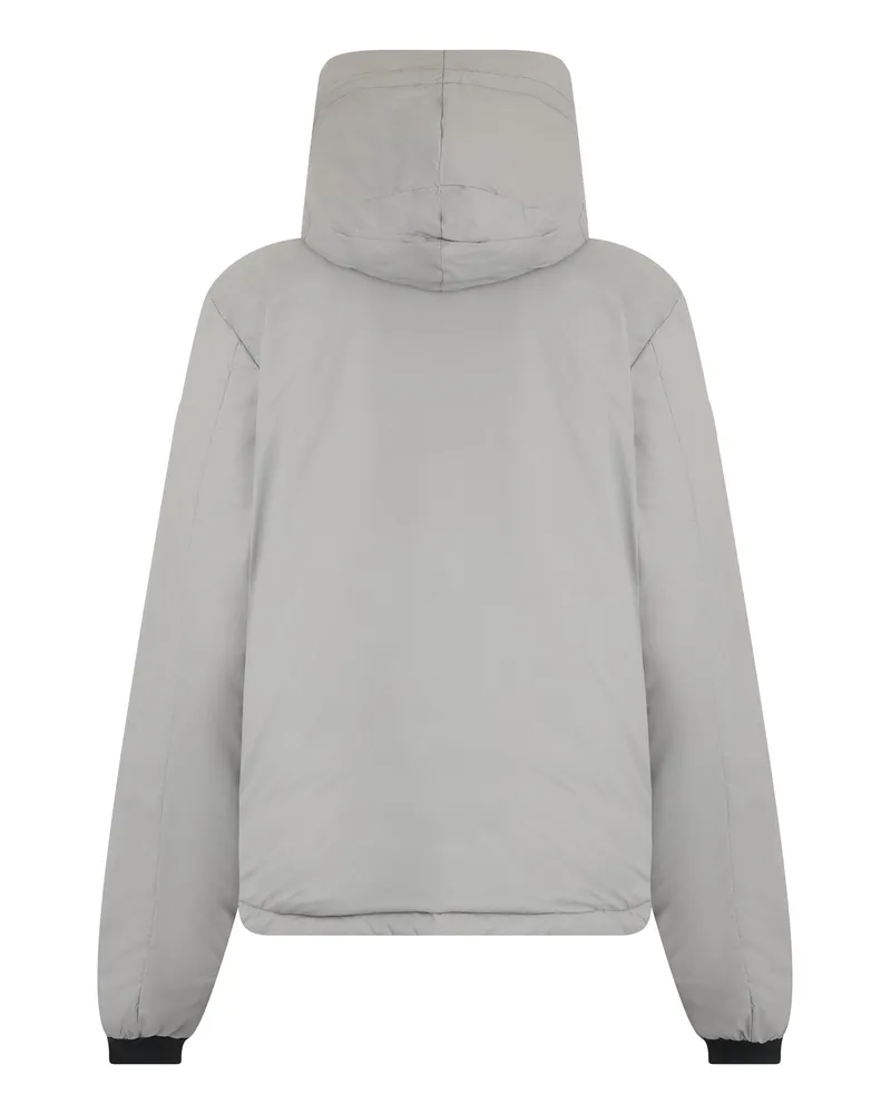 Canada Goose Men's Waterproof Hooded Jacket Grey Polyester Raincoats Coat Gray