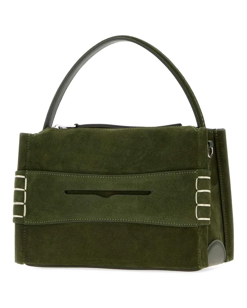 J.W.Anderson Women's Olive Green Suede Small Loafer Handbag Khaki Borse A Mano Bag Green