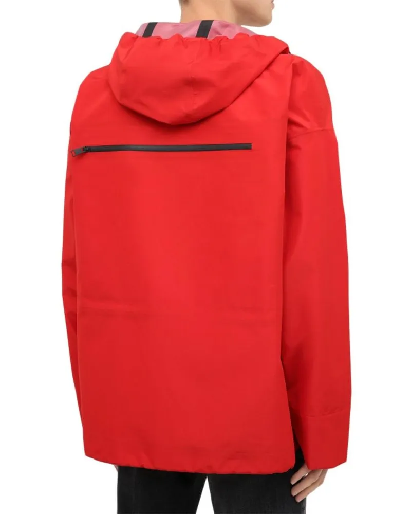 Bottega Veneta Water-Repellent Nylon Jacket — Red Red