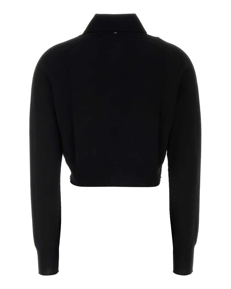 SPORTMAX Nero Unito Exterior: Virgin Wool Maglieria Sweater Black