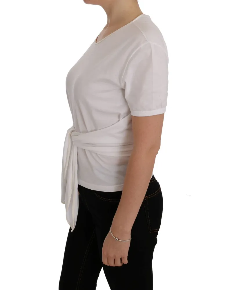 Dolce & Gabbana Women's White Cotton Silk T-Shirt White