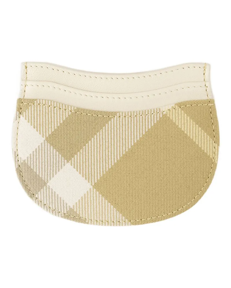 Burberry Unisex Vintage Check Card Case Beige Synthetic Cases Beige