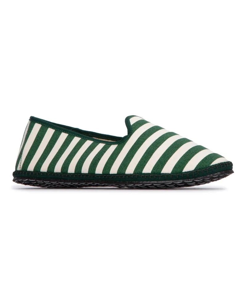 VIBI VENEZIA Men's Mocassini Greenstripes Loafers Green