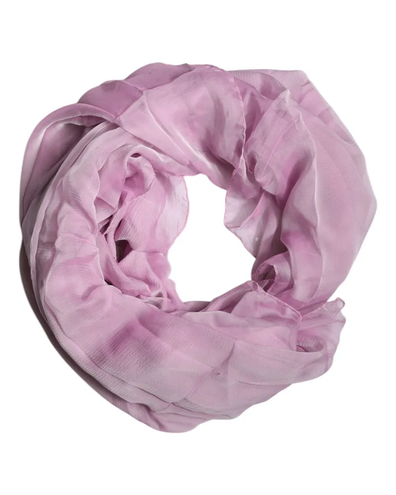 Dolce & Gabbana Pink Silk Rectangle Women Wrap Shawl Scarf Pink