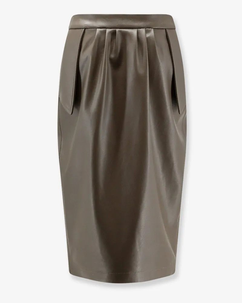 Stella McCartney Women's Midi Skirt Alter Mat Brown Polyester Brown