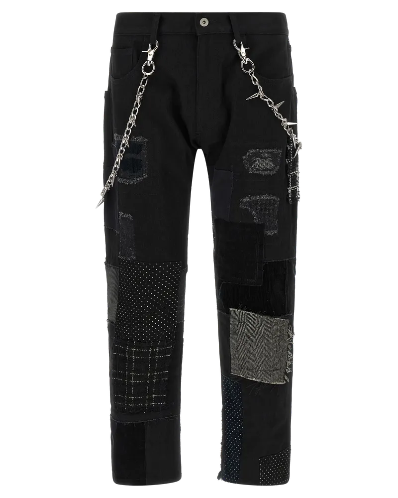Junya Watanabe Deconstructed Patchwork Jeans — Black Black