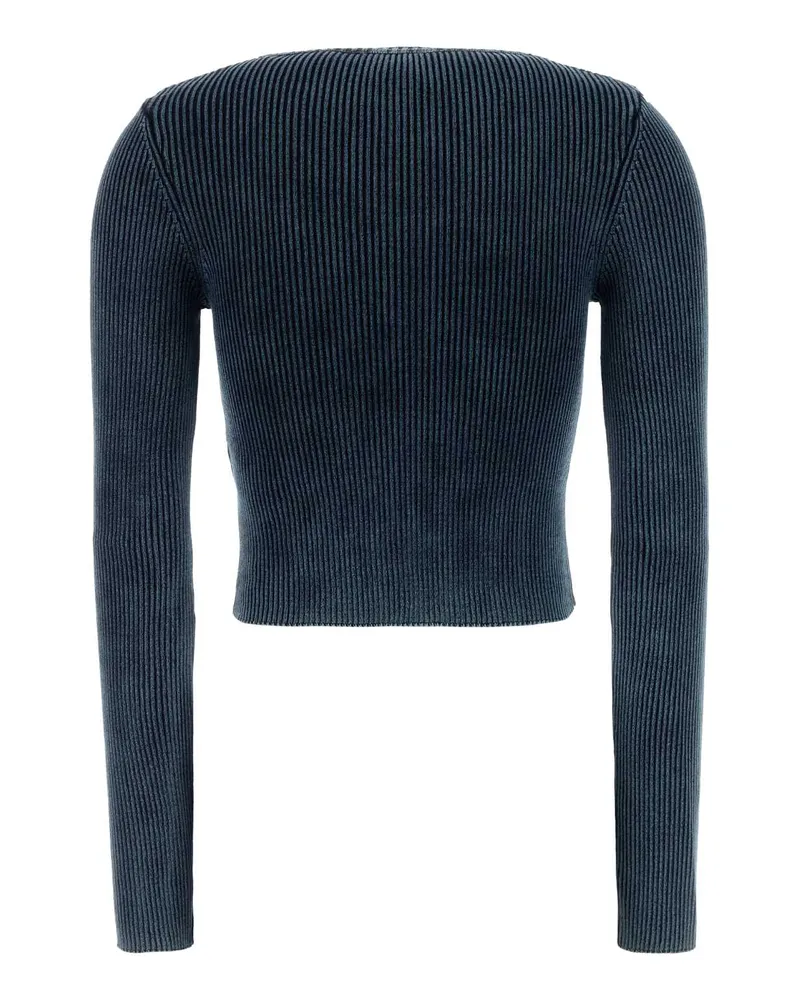 Diesel Women's Denim Blue Cotton M-Anchor T-Shirt 8at Exterior: Maglie Navy