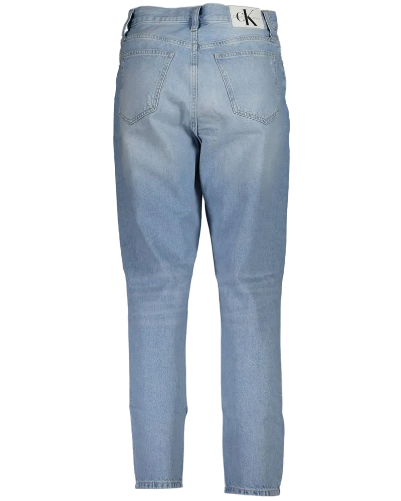 Calvin Klein Distressed Cotton Jeans — Blue Blue