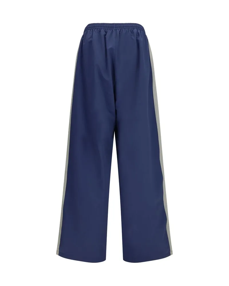Balenciaga Men Blue Polyester Joggers (workout Pants Navy