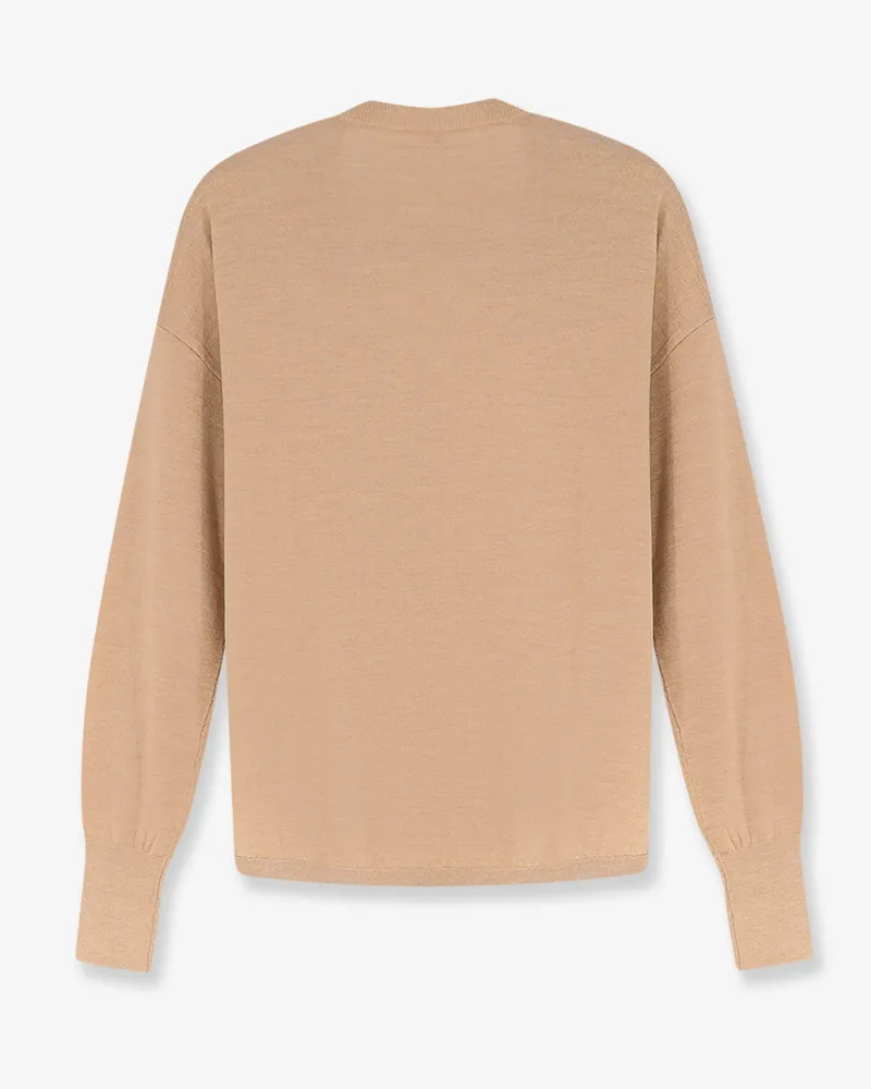 ASPESI Women's V-Neck Virgin Wool Sweater Beige Beige