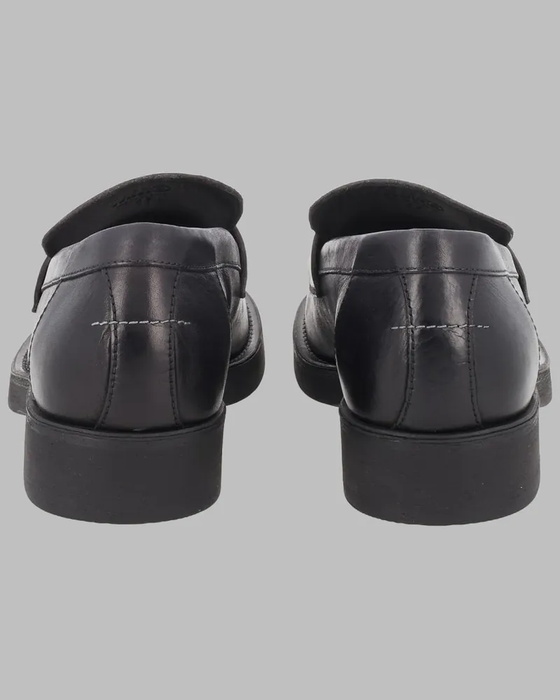Maison Margiela Leather Loafers — Black Black
