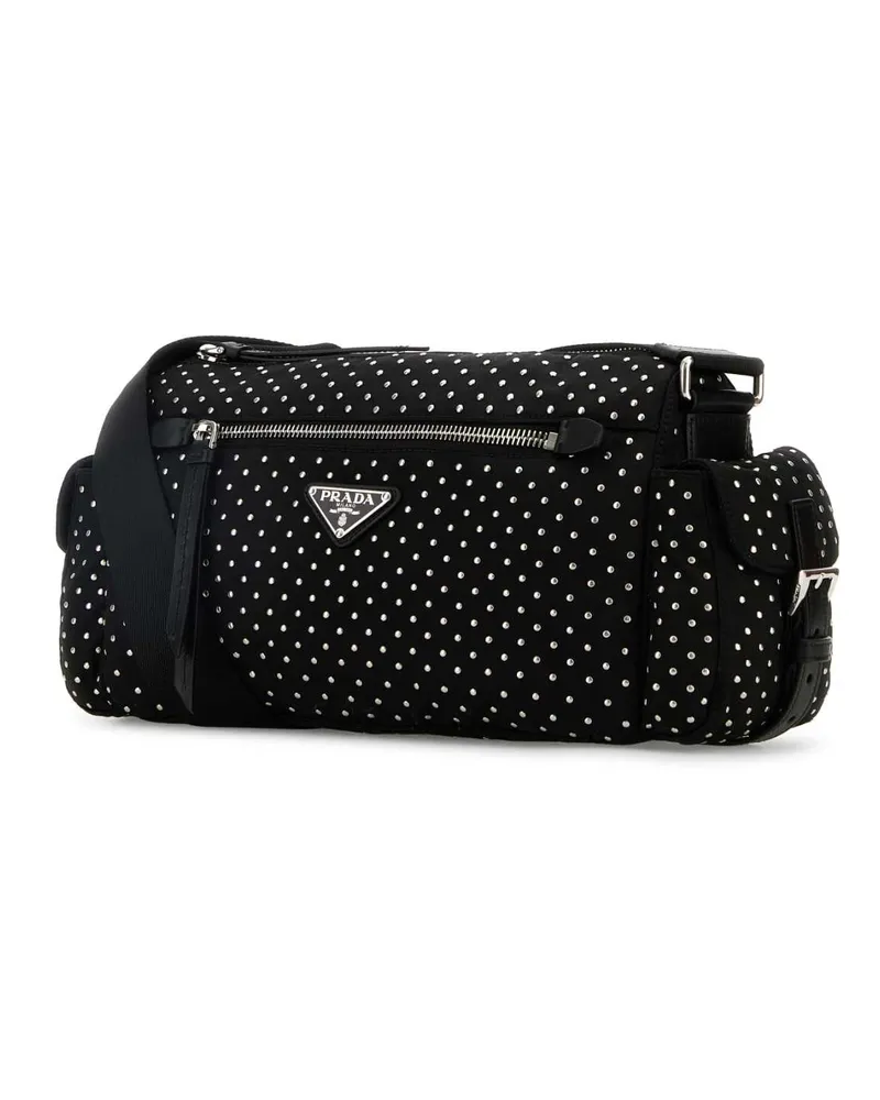 Prada Women's Black Nylon Shoulder Bag Nero Borse A Tracolla Black