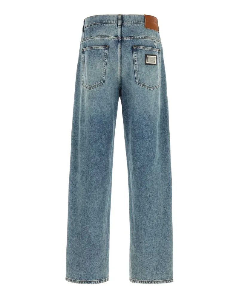 Dolce & Gabbana Distressed Denim Jeans — Blue Blue