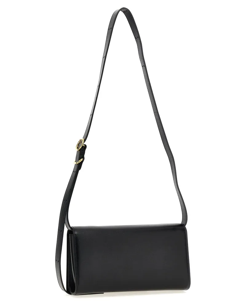 Jil Sander Leather Crossbody Bag — Black Black