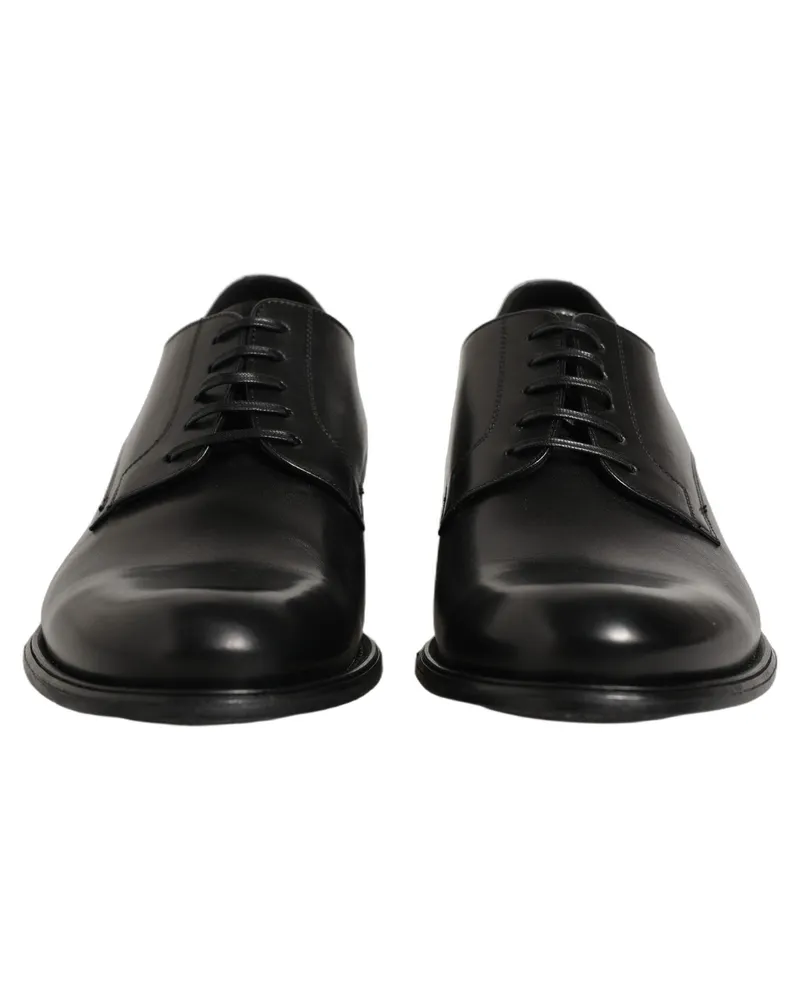 Dolce & Gabbana Calfskin Leather Derby — Black Black