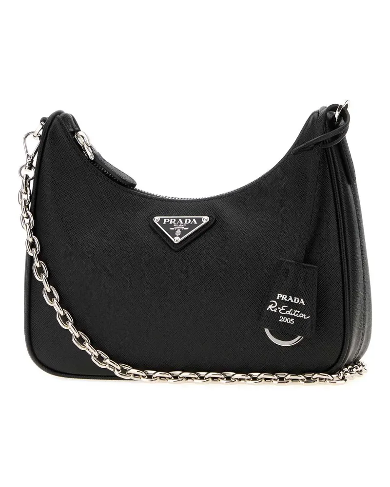 Prada Women's Black Leather Re-Edition 2005 Shoulder Bag Nero Borse A Tracolla Black
