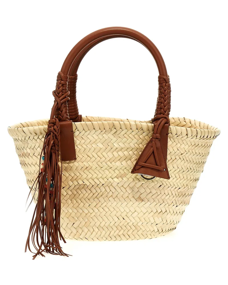 Alanui Icon Palm Leaf Tote Bag — Beige Beige