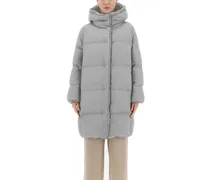 Cashmere and Silk with Goose Down Down Coat — Gray
