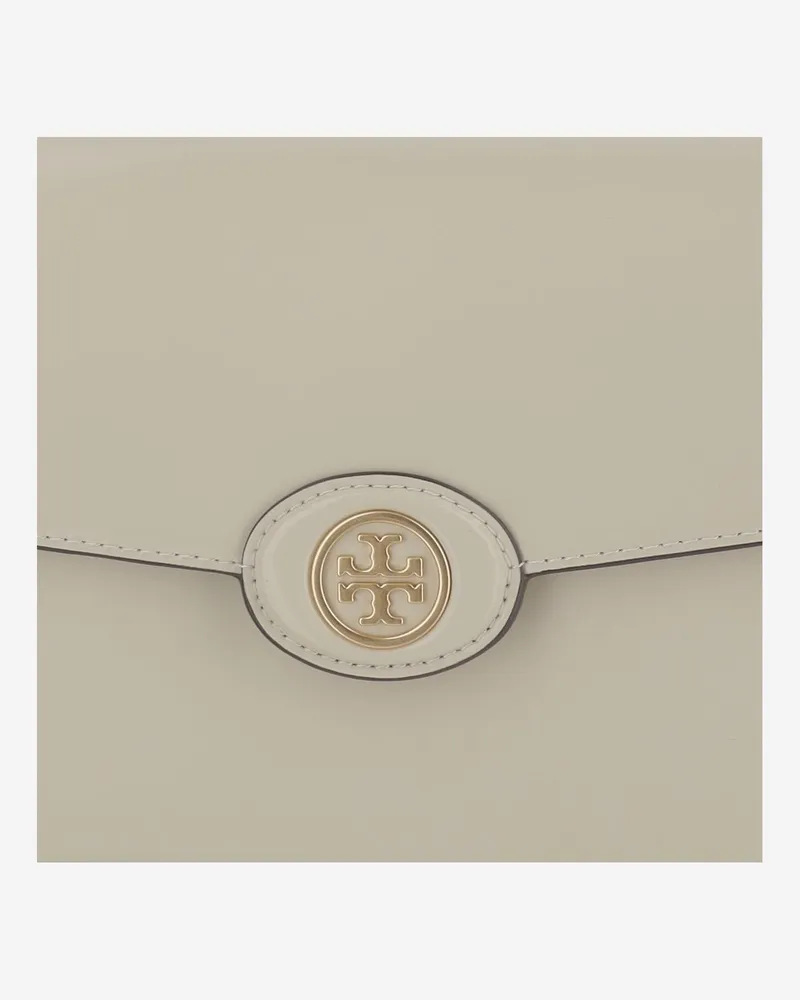 Tory Burch Women's Glossy Leather Shoulder Bag White White