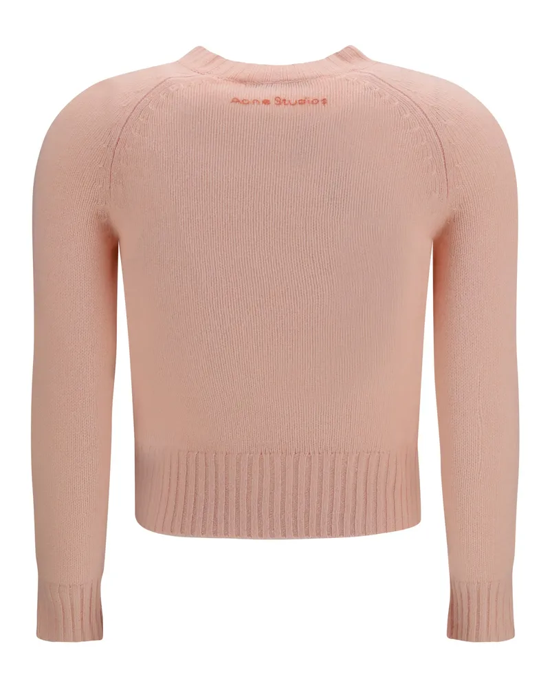 Acne Studios Cashmere Crewneck Sweater — Pink Pink