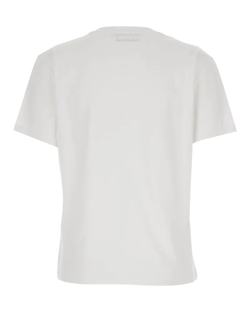 Acne Studios Logo-Patch Organic Cotton T-Shirt — White White