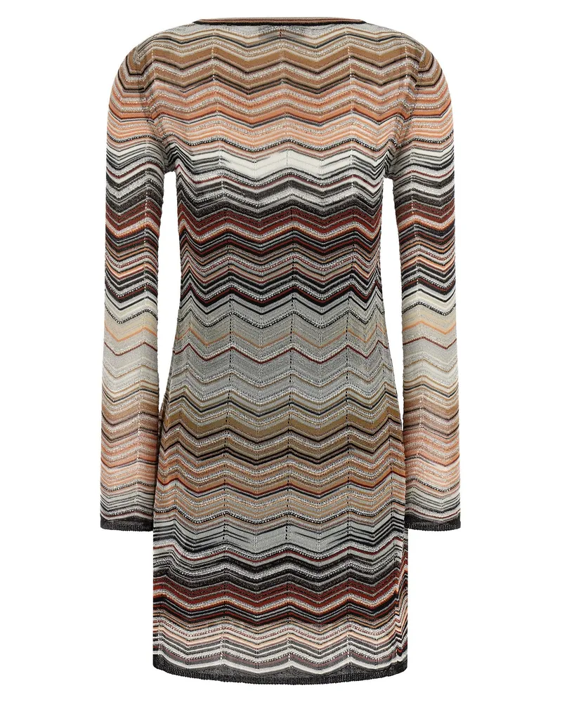 Missoni Women's Brown Viscose Short Dress Brown