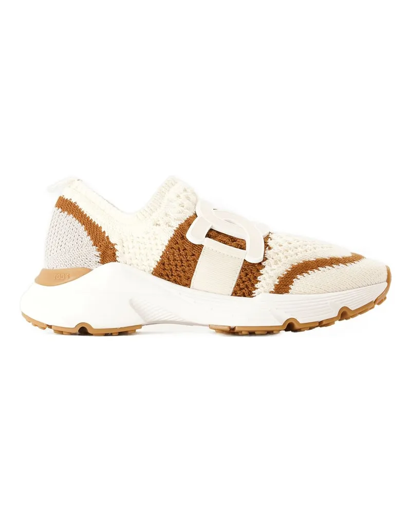 TOD'S Women's Sport Run Sneakers - Tods Canvas Beige Shoes Beige