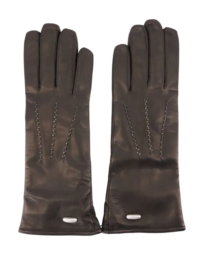 Our Legacy Women Leather Calfskin Gloves Black Black