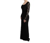 Women's Black Cotton Cocktail Dress