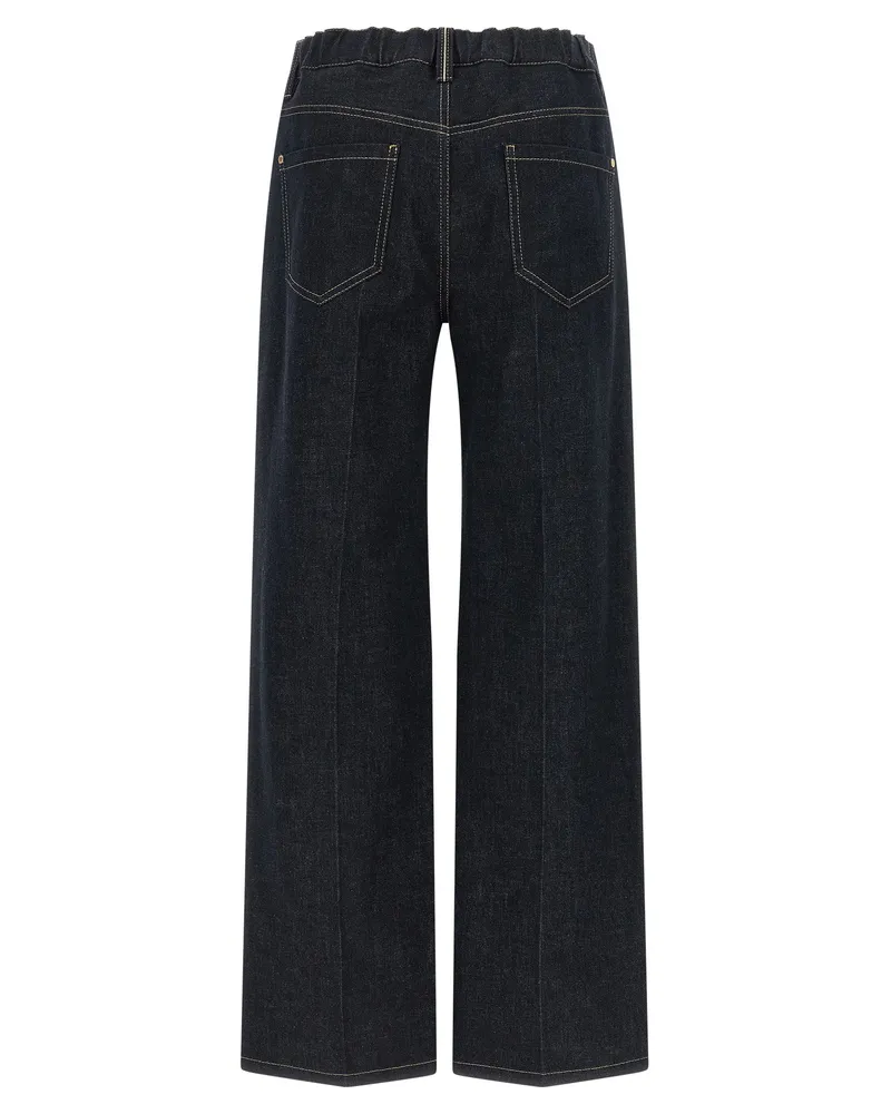 Brunello Cucinelli Women's Blue Cotton Jeans Denim Clothing Blue