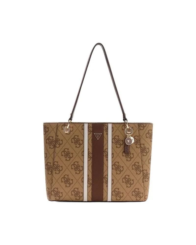 Guess Women's Crossbody Bag Latte Logo-Brown Polyurethane Crossbody-bags Beige