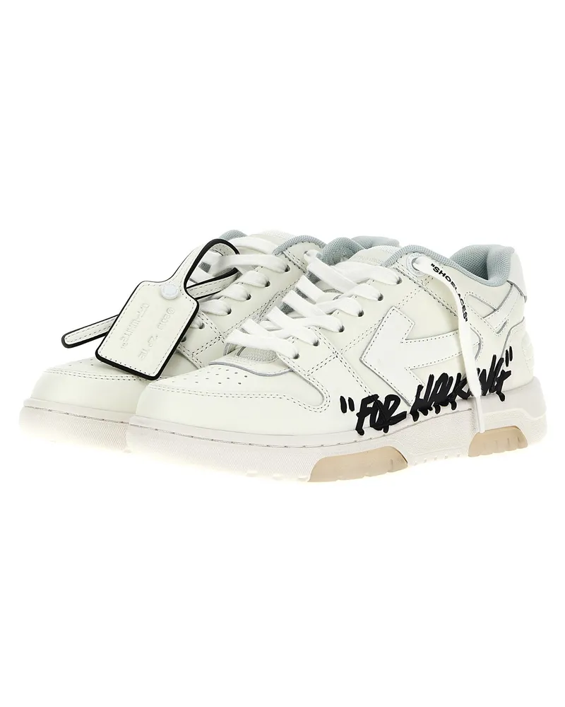OFF-WHITE Women's Bicolor Bovine Leather Low Top Sneakers White