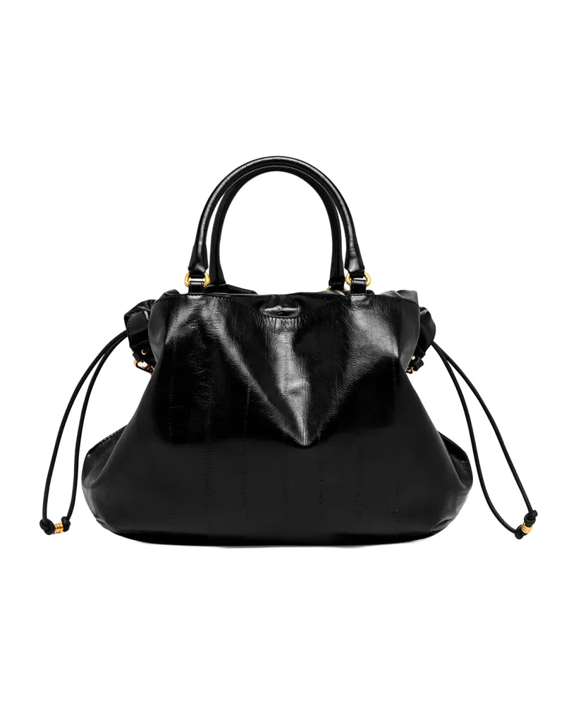 Gianni Chiarini Women's Leather Handbag Morgana Black Handbags Hand Bags Black